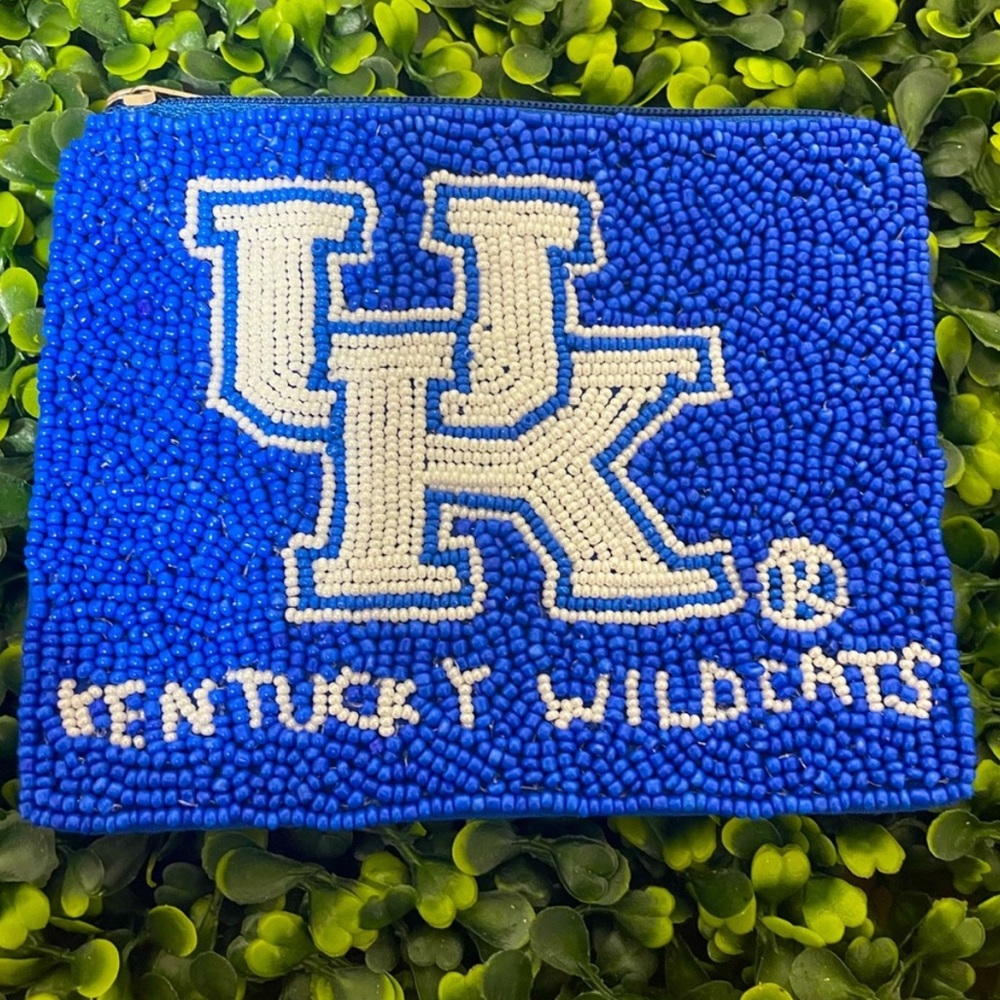 NEW University of Kentucky Wildcats Beaded Coin Case Pouch Game Day Gifts